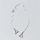 925 Sterling Sliver Triangle Drop Earring