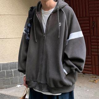 Two Tone Zipped Hoodie