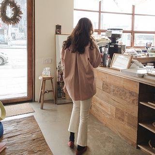 Round-hem Dip-back Shirt