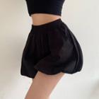 Puff Wide-leg Shorts Black - One Size