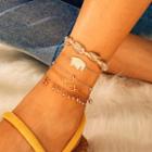 Alloy Layered Anklet 4163 - One Size