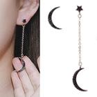 Crescent Non-matching Drop Earring As Shown In Figure - One Size