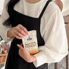 Plus Size Plain Balloon-sleeve Blouse