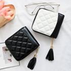 Tasseled Quilted Zip Wallet