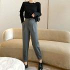 Diagonal Button Cardigan / Dress Pants