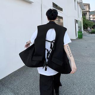 Plain Lattice Back Vest