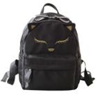 Fox Embroidered Nylon Backpack Fox - Black - One Size