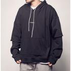 Mock Two-piece Chinese Character Hoodie