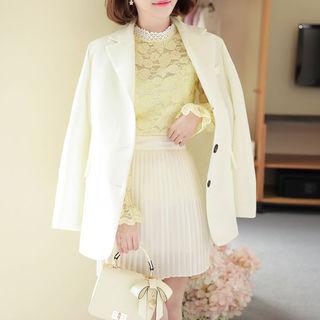 Single-breasted Tailored Long Blazer