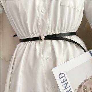 Faux Pearl Narrow Belt