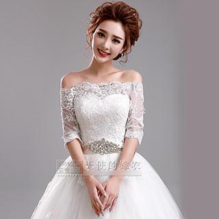 Off-shoulder Ball Gown Wedding Dress