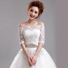 Off-shoulder Ball Gown Wedding Dress