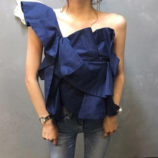 Ruffle One-shoulder Top