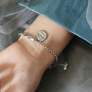 925 Sterling Silver Lettering Necklace Silver - One Size