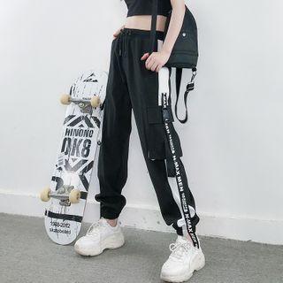 Lettering Tape Cargo Pants