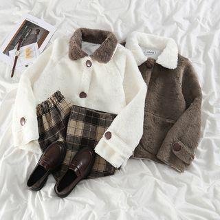 Paneled Furry Jacket
