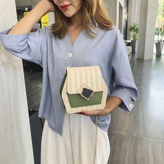 Hexagon Canvas Crossbody Bag