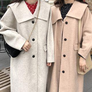 Lapel Furry Long-sleeve Long Coat