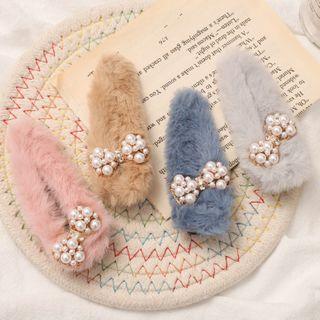 Embellished Furry Hair Clip