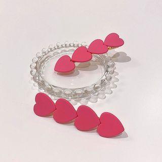Heart Hair Clip My30327 - Pink - One Size