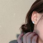Rhinestone Stud Earring 1 Pair - S925 Silver Needle - Silver - One Size
