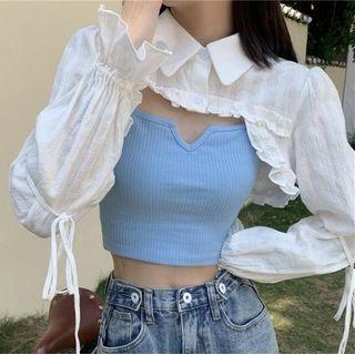 Long-sleeve Shrug / Camisole Top / Set