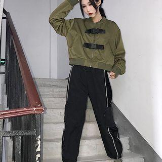 Cropped Bomber Jacket / Jogger Pants