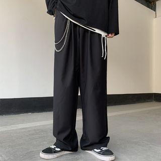 Chained Wide Leg Dress Pants