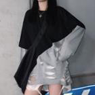 Long-sleeve Paneled Ripped T-shirt