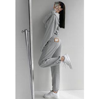 Labeled Loose-fit Drawstring Sweatpants In 6 Colors