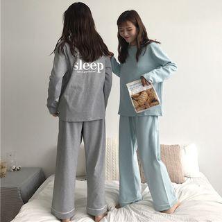 Loungewear Set: Lettering Top + Pants