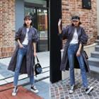Zip-up Pocket-detail Long Parka