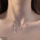 Star Sterling Silver Necklace Silver - One Size