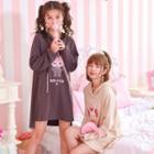 Print Long-sleeve Hooded Dress