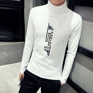 Turtleneck Lettering T-shirt