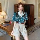 Short-sleeve Floral Shirt / Shorts