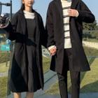 Couple Matching Button-up Long Coat / Overall Dress / Sweater