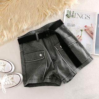High Waist Packet Shorts With Belt