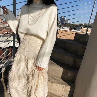 Fringed Tiered Long Skirt