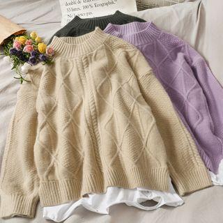 Loose-fit Mock Two-piece Sweater