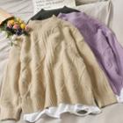 Loose-fit Mock Two-piece Sweater