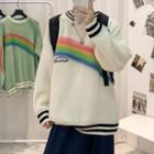 Round Neck Rainbow Sweater
