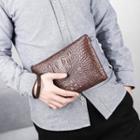 Textured Faux-leather Clutch