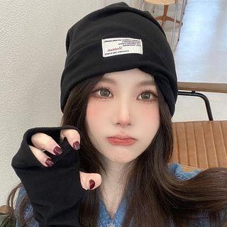 Set: Patched Beanie + Oversleeves