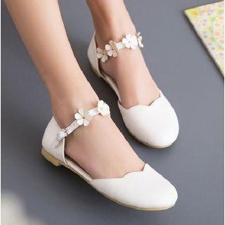 Flower Ankle Strap Flats