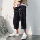 Cropped Straight Fit Cargo Pants