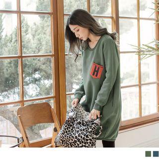 Contrast Pocket Long Sleeve Pullover