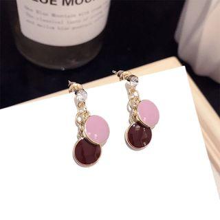 Circle Drop Earring 1 Pair - Gold - One Size