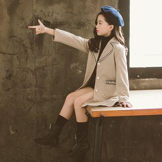 Family Matching Ruffle Hem Long Button Coat