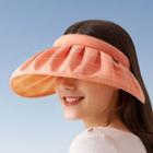 Ruffle Trim Plaid Visor Hat